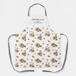 Fall Leaves Thanksgiving All-Over Print Apron Schort