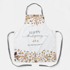 Fall Leaves Thanksgiving All-Over Print Apron Schort