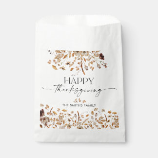 Fall Leaves Thanksgiving Dinner Favor Bags Bedankzakje