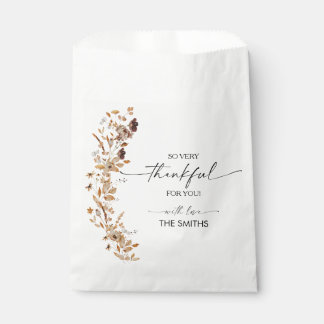 Fall Leaves Thanksgiving Dinner Favor Bags Bedankzakje