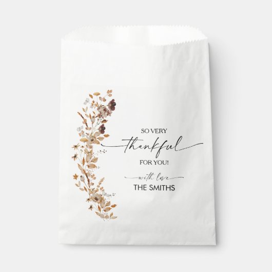 Fall Leaves Thanksgiving Dinner Favor Bags Bedankzakje (Voorkant)