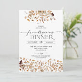 Fall Leaves Thanksgiving Dinner Invitation Kaart (Staand voorkant)