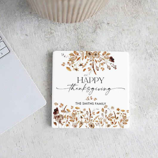 Fall Leaves Thanksgiving Dinner Kartonnen Onderzetters
