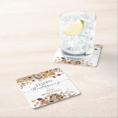 Fall Leaves Thanksgiving Dinner  Kartonnen Onderzetters (Insitu)