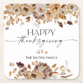 Fall Leaves Thanksgiving Dinner  Kartonnen Onderzetters (Voorkant)