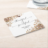 Fall Leaves Thanksgiving Dinner Kartonnen Onderzetters (Schuin)