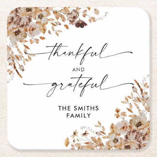Fall Leaves Thanksgiving Dinner Kartonnen Onderzetters (Voorkant)