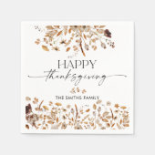 Fall Leaves Thanksgiving Dinner Paper Napkin Servet (Voorkant)