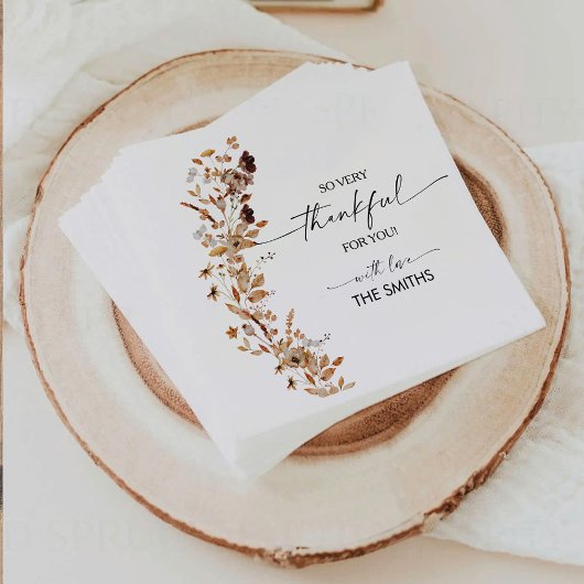 Fall Leaves Thanksgiving Dinner Paper Napkin Servet