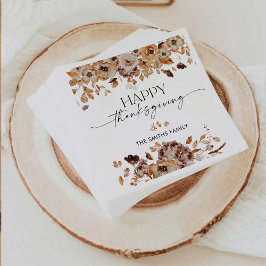 Fall Leaves Thanksgiving Dinner Paper Napkin Servet