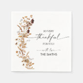 Fall Leaves Thanksgiving Dinner Paper Napkin Servet (Voorkant)