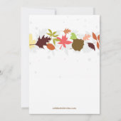 Fall Leaves Thanksgiving Dinner Party Kaart (Achterkant)