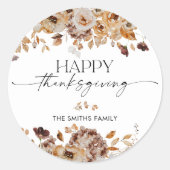 Fall Leaves Thanksgiving Dinner Sticker (Voorkant)