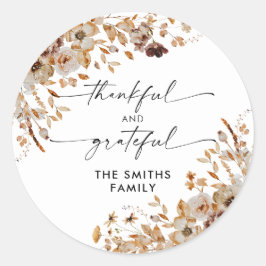 Fall Leaves Thanksgiving Dinner Sticker