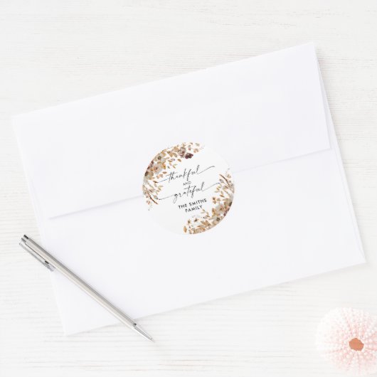 Fall Leaves Thanksgiving Dinner Sticker (Envelop)