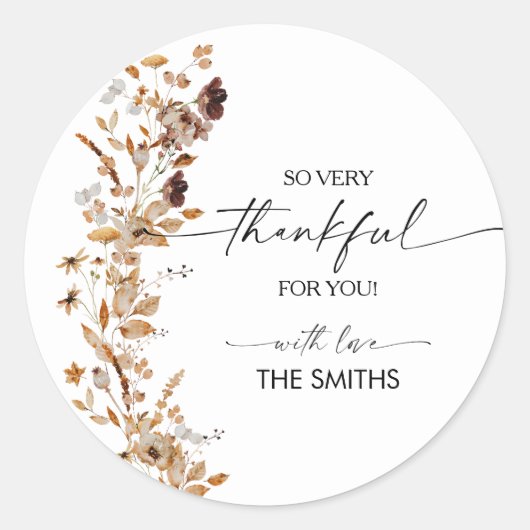 Fall Leaves Thanksgiving Dinner Sticker (Voorkant)