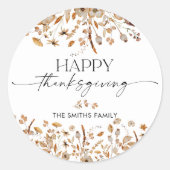 Fall Leaves Thanksgiving Dinner Sticker (Voorkant)
