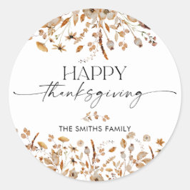 Fall Leaves Thanksgiving Dinner Sticker