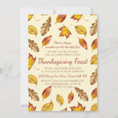 Fall Leaves Thanksgiving Feast - Kies uw kleur Kaart (Voorkant)