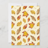 Fall Leaves Thanksgiving Feast - Kies uw kleur Kaart (Achterkant)