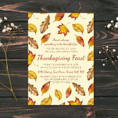 Fall Leaves Thanksgiving Feast - Kies uw kleur Kaart
