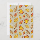 Fall Leaves Thanksgiving Feest Kaart (Achterkant)
