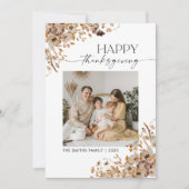 Fall Leaves Thanksgiving Flat Holiday Card Feestdagenkaart (Voorkant)