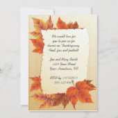 Fall Leaves Thanksgiving Invitation Kaart (Voorkant)