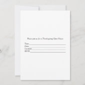 Fall Leaves Thanksgiving Open House Uitnodiging (Achterkant)