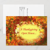 Fall Leaves Thanksgiving Open House Uitnodiging (Voorkant / Achterkant)