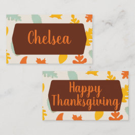 Fall Leaves Thanksgiving Plaatskaartje