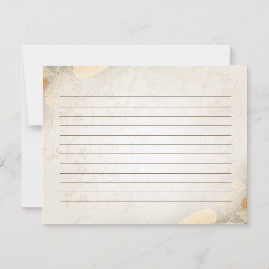 Fall Leaves Thanksgiving Recipcard Kaart (Achterkant)