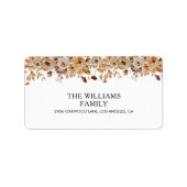 Fall Leaves Thanksgiving Return Address Label (Voorkant)