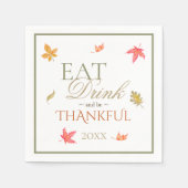 Fall Leaves Thanksgiving Servet (Voorkant)