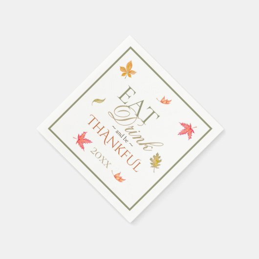 Fall Leaves Thanksgiving Servet (Hoek)