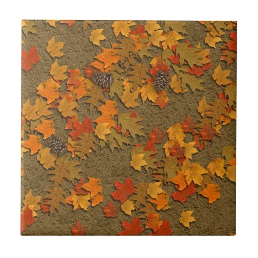 Fall Leaves Tile Tegeltje (Voorkant)