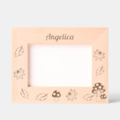 Fall Leaves Toadstool Mushrooms Custom Name 7x5 Gegraveerde Lijstjes (Voorkant)