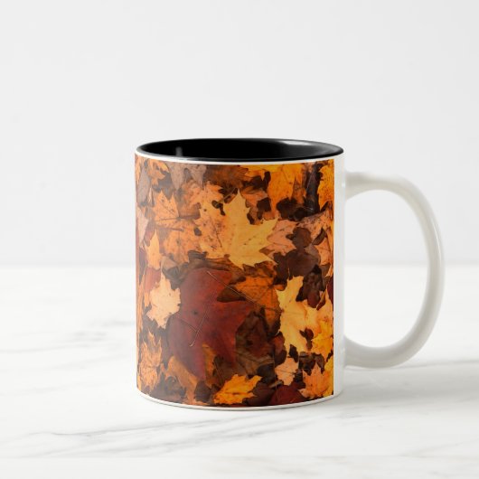 Fall Leaves Tweekleurige Koffiemok (Rechts)