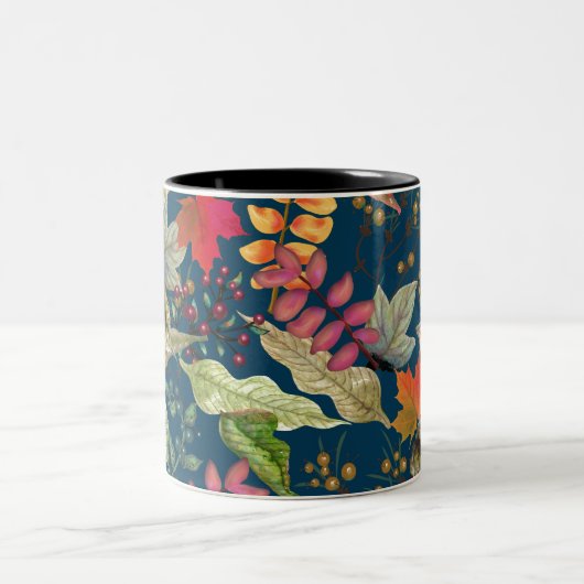 Fall Leaves Tweekleurige Koffiemok (Center)