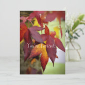 Fall Leaves ...Uitnodiging Kaart (Staand voorkant)