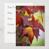 Fall Leaves ...Uitnodiging Kaart (Voorkant / Achterkant)