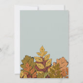 Fall Leaves Umbrella Herfst in Love Vrijgezellenfe Kaart (Achterkant)