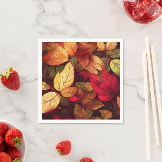 Fall Leaves Vibrant Servet (Insitu)