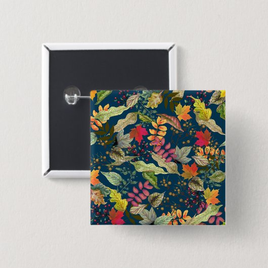 Fall Leaves Vierkante Button 5,1 Cm (Voorkant /achterkant)