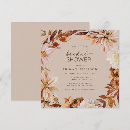 Fall Leaves Vrijgezellenfeest Kaart (Voorkant / Achterkant)