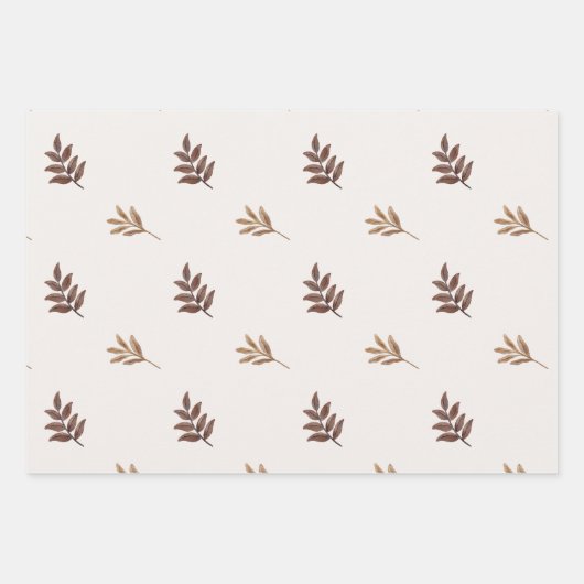 Fall Leaves Waterverf Inpakpapier Vel (Voorkant 2)