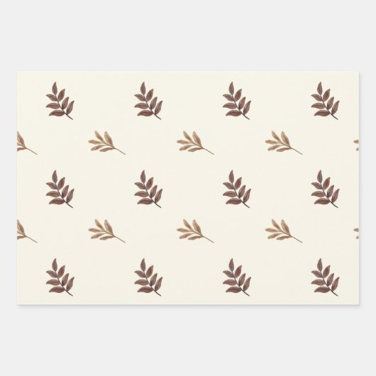 Fall Leaves Waterverf Inpakpapier Vel (Voorkant)