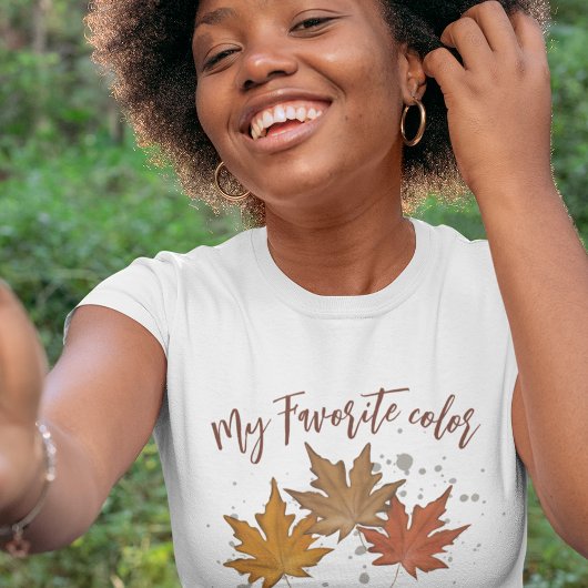 Fall Leaves Waterverf simpel T-shirt