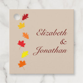 Fall Leaves Wedding Bedankjes Labels