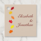 Fall Leaves Wedding Bedankjes Labels (Voorkant)